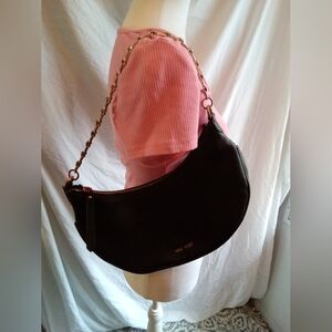 Nine West Black Crescent Shoulder Bag